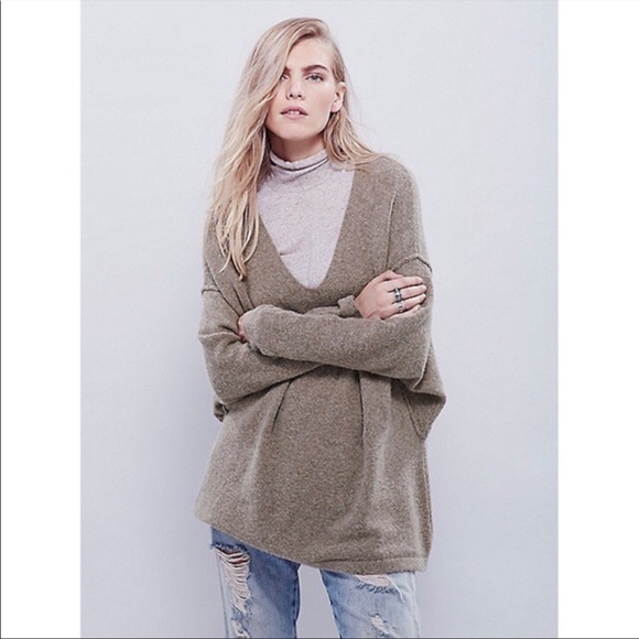 Free People Sweaters - Free People Softly Vee Sweater brown XS